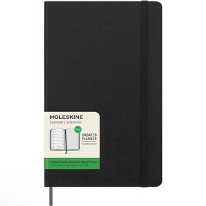 MOLESKINE NWT undated 12mo undated large hardcover planner -black